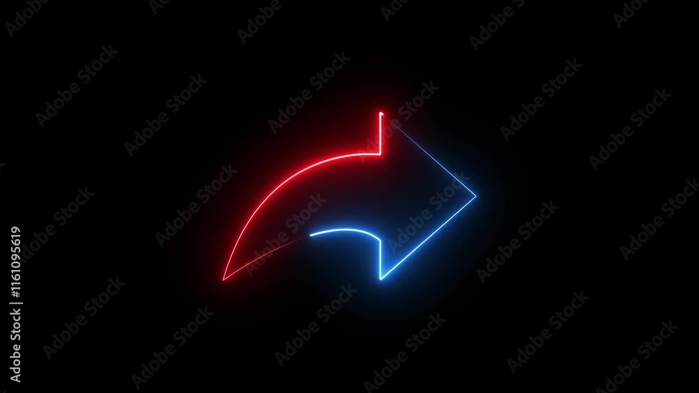 A neon right direction icon glows with vibrant, electric colors, featuring a sleek, bold arrow pointing forward. It pulses gently against a dark background, symbolizing guidance and progress. A neon right direction icon glows with vibrant, electric colors, featuring a sleek, bold arrow pointing forward. It pulses gently against a dark background, symbolizing guidance and progress.