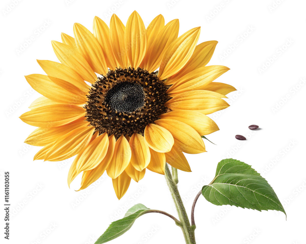 Obraz premium Vibrant Sunflower Art Glitch Effect, Summer Bloom, Natures Beauty