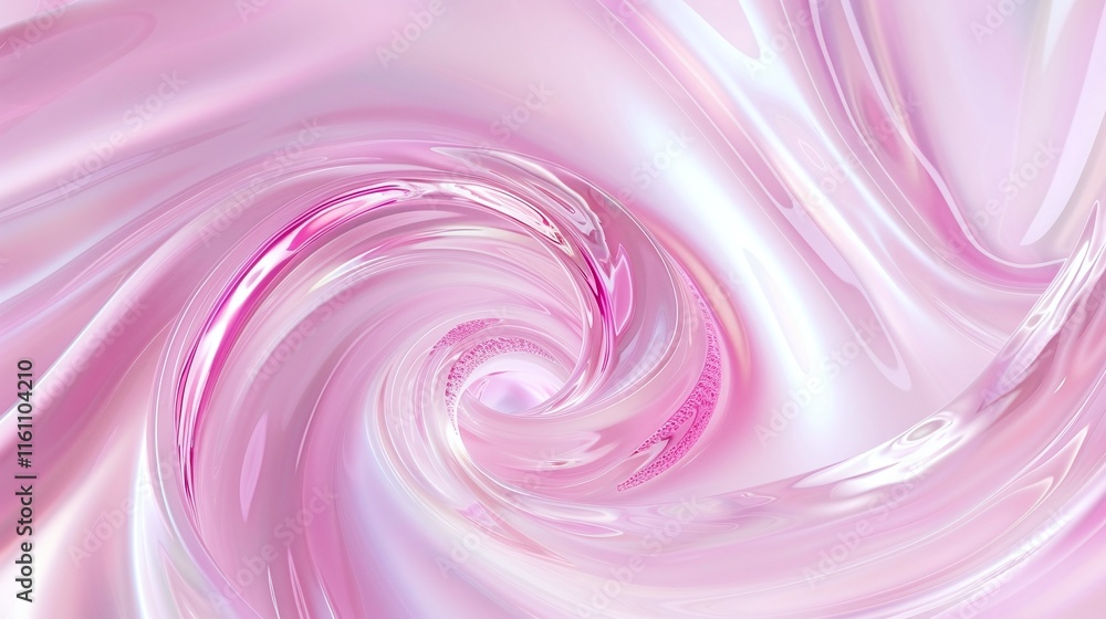 A smooth swirl of glossy pink cream creates a soft and elegant texture. A smooth swirl of glossy pink cream creates a soft and elegant texture.