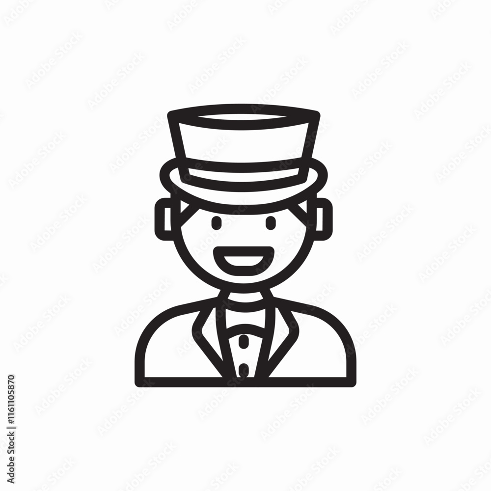 man in hat sign icon vector sign man in hat sign icon vector sign