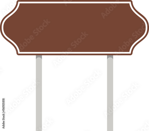 Illustration of a sign board with blank copy space. Empty sign board for your design. 