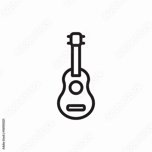ukulele Acoustic guitar string musical instrument icon vector sign
