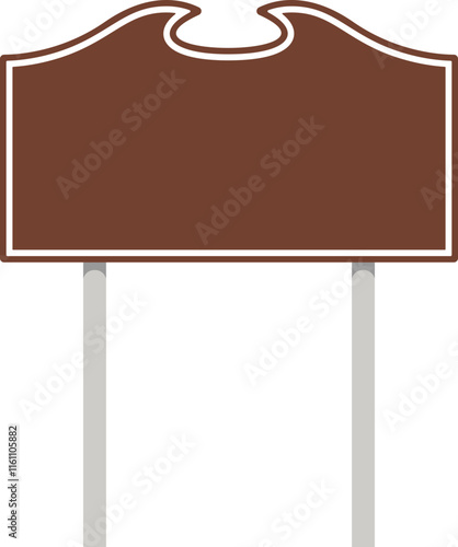 Illustration of a sign board with blank copy space. Empty sign board for your design. 