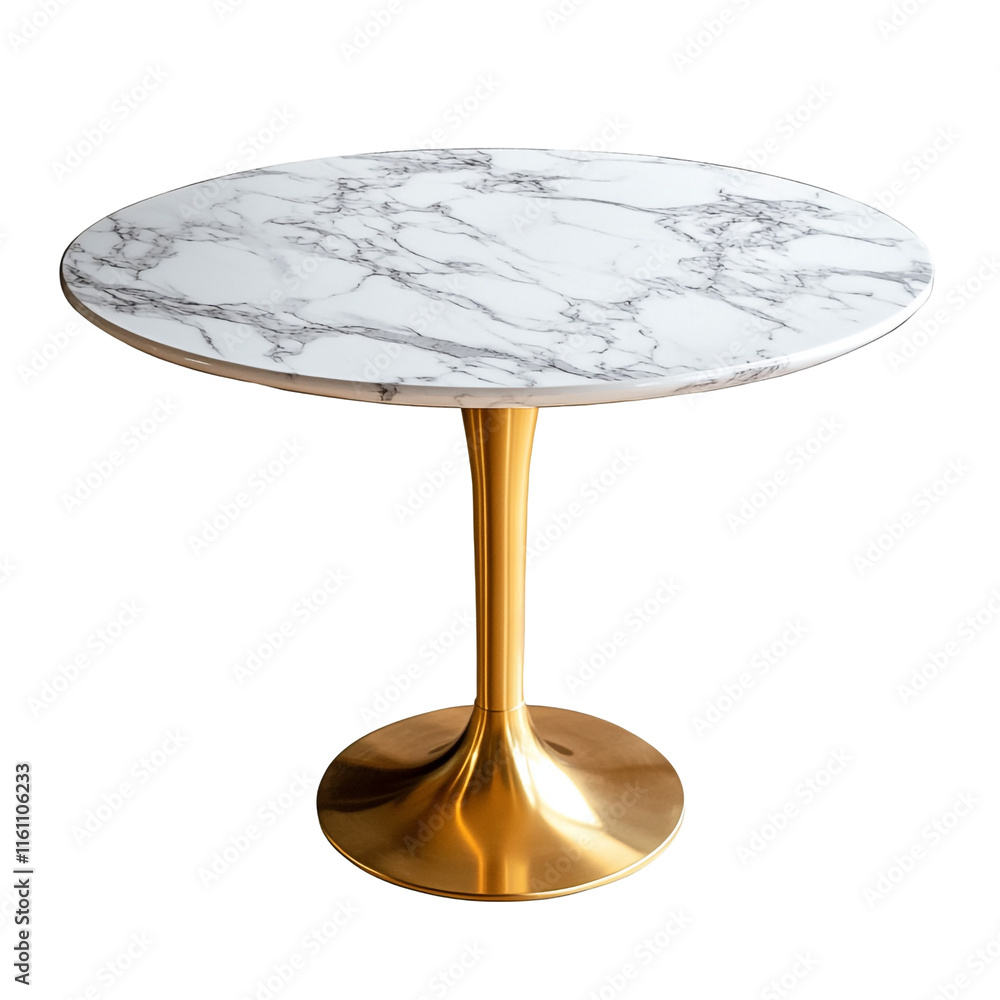 Elegant Marble and Gold Tulip Table Elegant Marble and Gold Tulip Table
