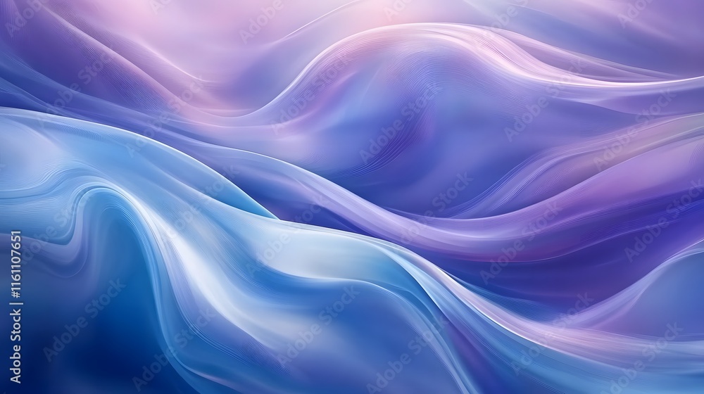 Fototapeta premium Blue and purple color abstract background with soft waves