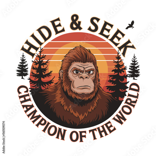 Hide and seek champion of the world, t-shirt design vector and illustration