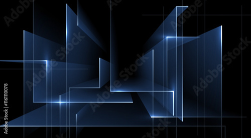 Architectural background of straight lines. Vector illustration. Sketch for creativity.