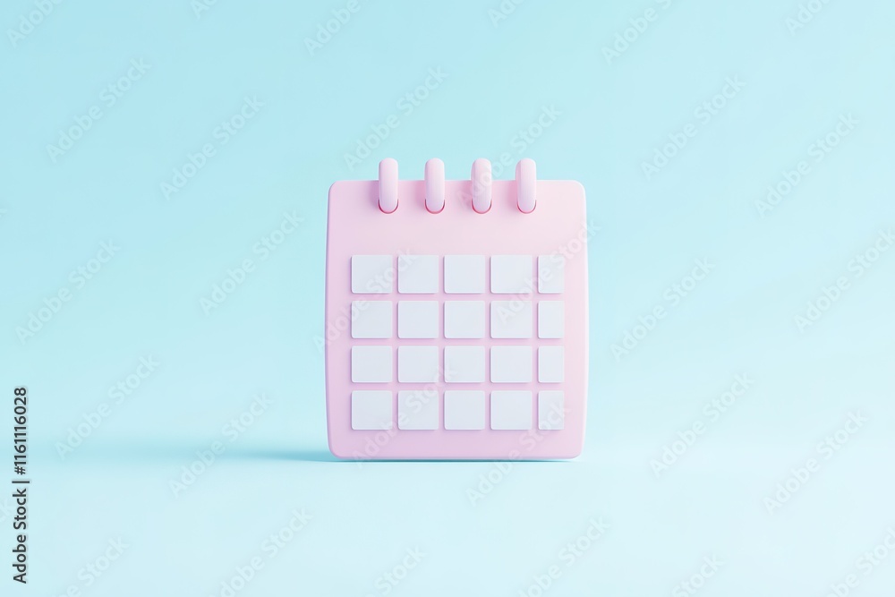 Pink desktop calendar icon. Perfect for scheduling and planning concepts. Pink desktop calendar icon. Perfect for scheduling and planning concepts.