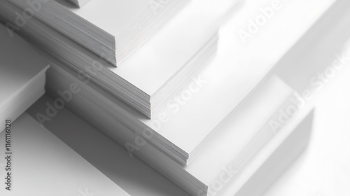 Blank business card mockup on white textured background 3d illustration 3d rendering card template