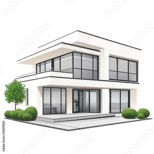 Modern Two-Story House Architectural Design photo