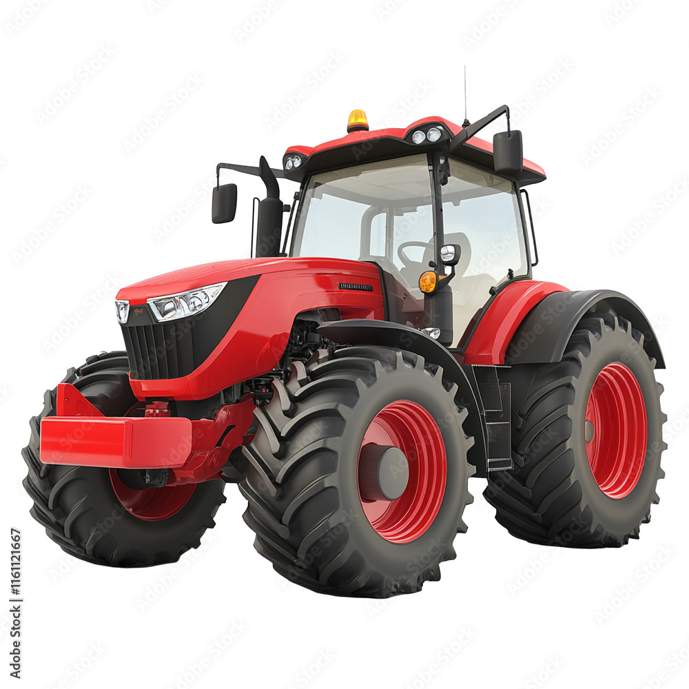 Powerful Red Tractor: A Symbol of Modern Agriculture Powerful Red Tractor: A Symbol of Modern Agriculture