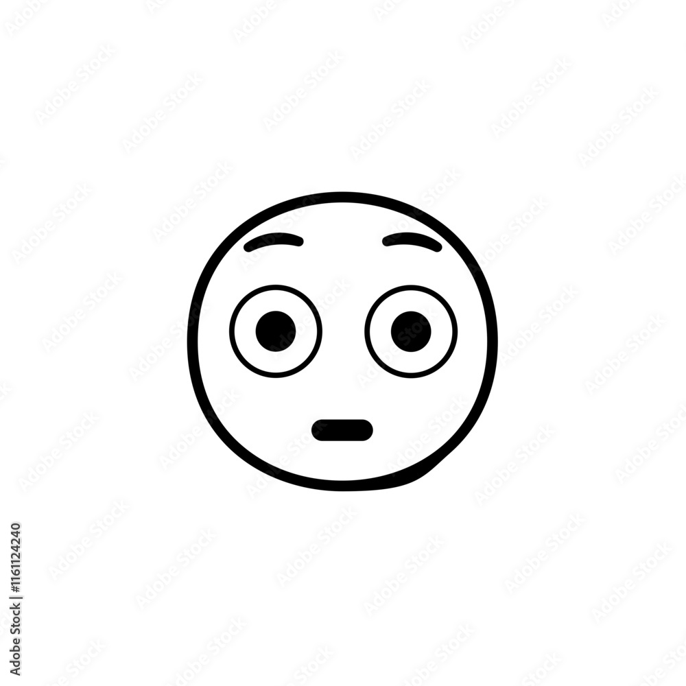 Fototapeta premium Surprised Face Emoji