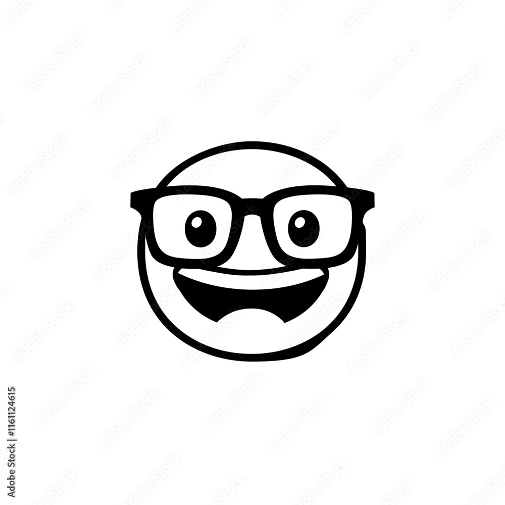 Fototapeta premium Nerd Face 