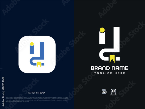 H modern letter logo 