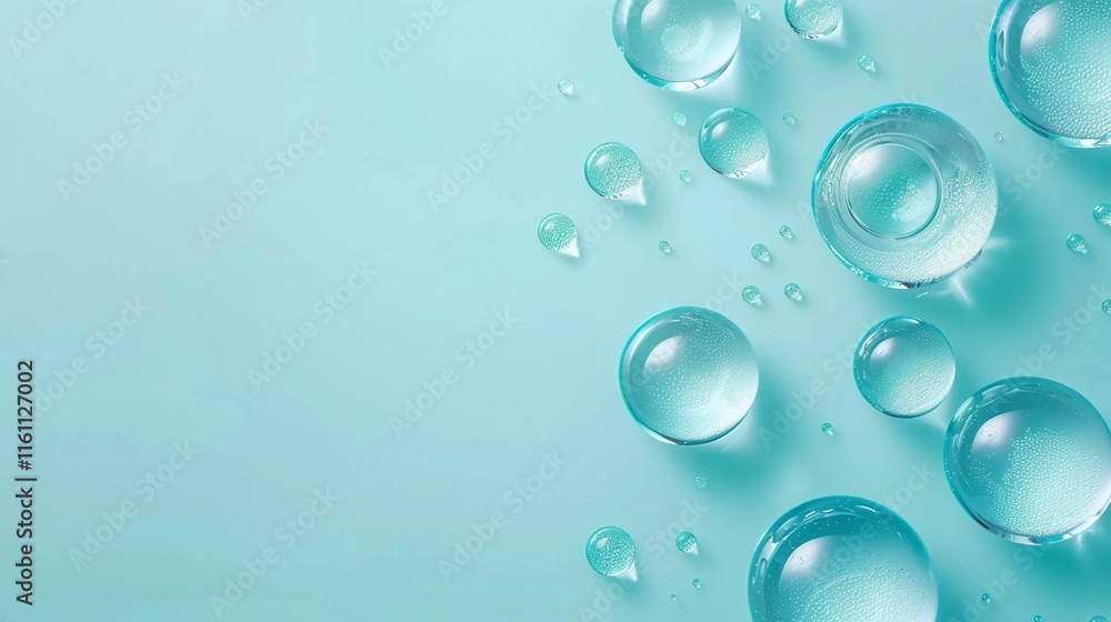 Fresh teal liquid with scattered bubbles, ideal for skincare, wellness, or beauty product visuals. Fresh teal liquid with scattered bubbles, ideal for skincare, wellness, or beauty product visuals.