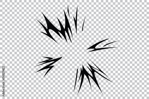 flash in the shape of movement after an explosion effect, mango style Vector moving flash graphic