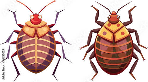 Bed-bug art and illustrator eps