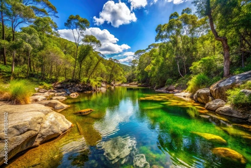 Discover Kroombit Tops' stunning summer landscape: emerald creeks, refreshing swimming holes, a Queensland paradise. photo