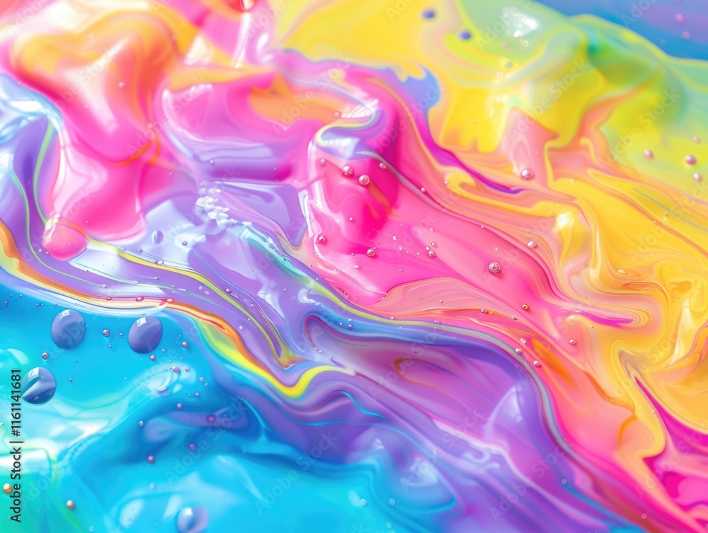 custom made wallpaper toronto digitalVivid and colorful abstract art painted with dripping watercolors. A whimsical blend of pinks, yellows, greens, and purples, with droplets adding a touch of realism.