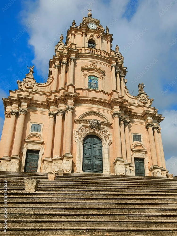Cathedral in old town of Ragusa in Sicily Cathedral in old town of Ragusa in Sicily