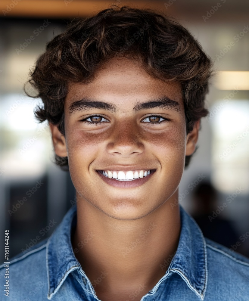 Close up portrait of a cheerful young man with a captivating smile, exuding confidence and optimism Close up portrait of a cheerful young man with a captivating smile, exuding confidence and optimism