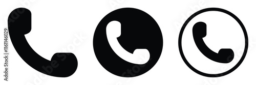 Vector phone icon set. Phone icon button. Phone icon in flat style. Vector illustration on isolated background.