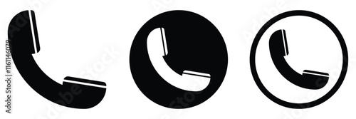Vector phone icon set. Phone icon button. Phone icon in flat style. Vector illustration on isolated background.