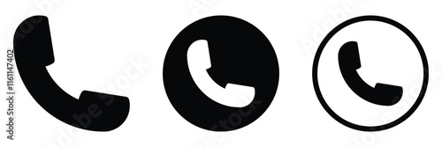 Phone icon set. Call sign. Flat illustration of phone icon vector isolated on white background.