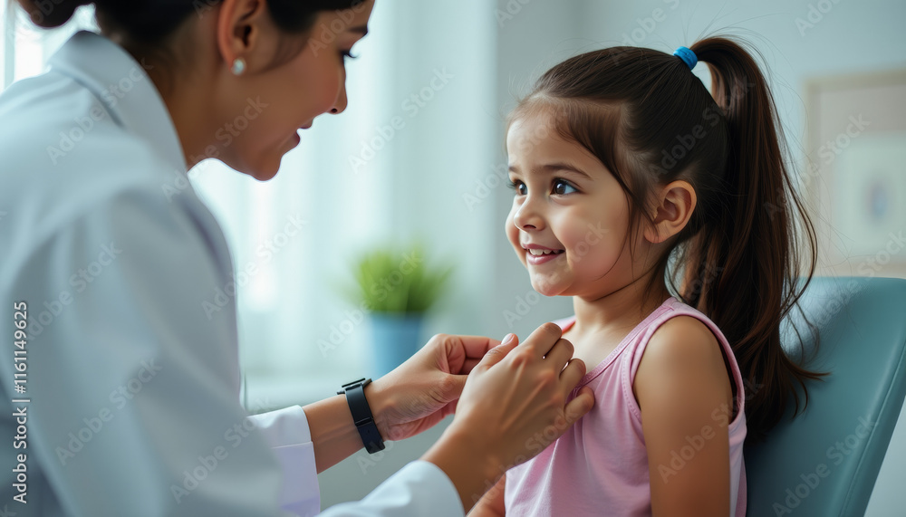 Doctor Examining a Child - Caring and Trust Doctor Examining a Child - Caring and Trust
