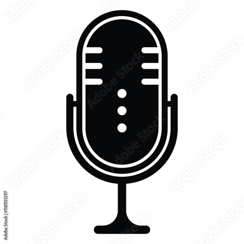 Microphone icon. Mic icon. Voice record microphone icon.