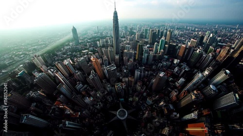 Breathtaking Aerial View of Majestic Cityscape in Kual Mode photo