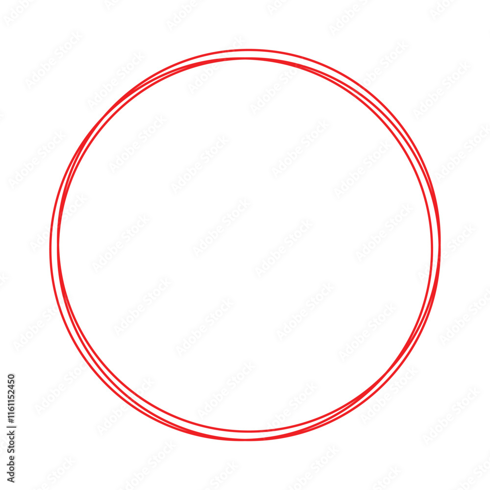 Highlight hand draw red circle isolated on background. Highlight hand draw red circle isolated on background.