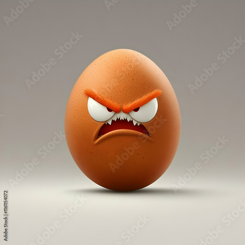 Wallpaper Mural Angry Egg 3D Illustration Torontodigital.ca