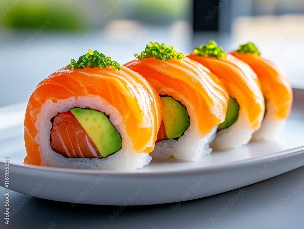Delicious Salmon Avocado Sushi Rolls Delicious Salmon Avocado Sushi Rolls