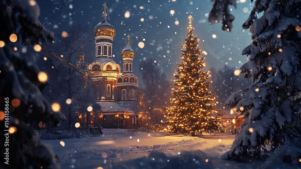 Orthodox Christmas Background Concept Orthodox Christmas Background Concept