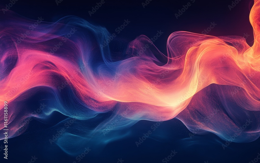 brushstrokes ripple dynamically into radiant glowing textures., Generative AI brushstrokes ripple dynamically into radiant glowing textures., Generative AI