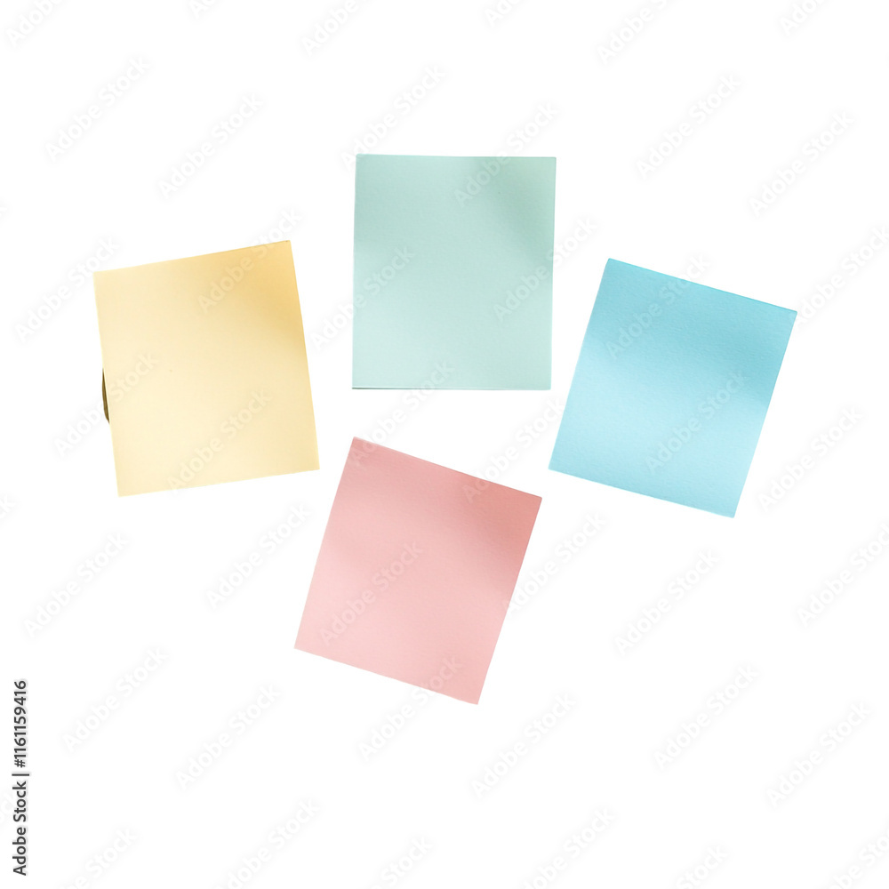 Pastel Colored Sticky Notes Scattered on Black Background Pastel Colored Sticky Notes Scattered on Black Background
