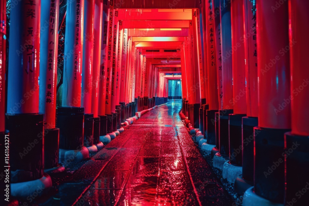 Fototapeta premium kyoto neon light background