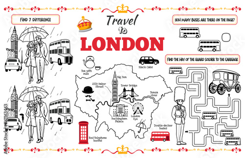 Canvas Print A fun placemat for kids