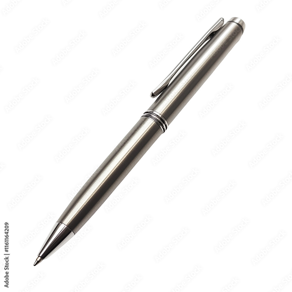 Sleek Silver Pen: A Modern Writing Instrument Sleek Silver Pen: A Modern Writing Instrument