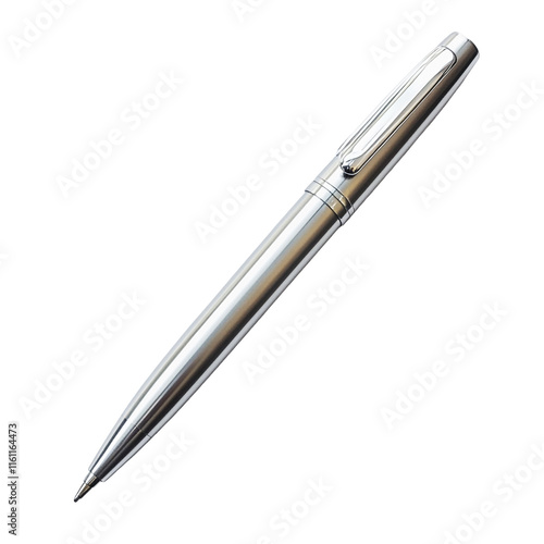 Elegant Silver Pen: A Study in Metallic Design