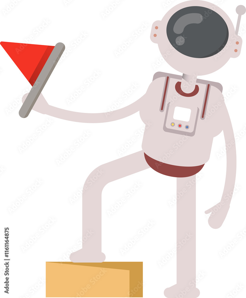 Astronaut Character Holding Flag
Astronaut Character Holding Flag