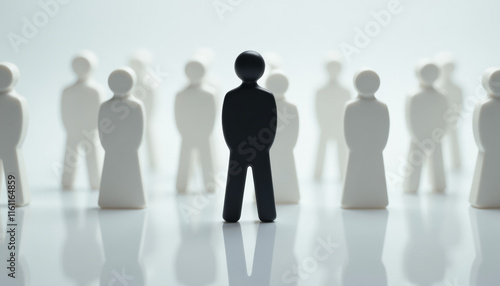 Solitary Figure in a Crowd: A Thought-Provoking Image