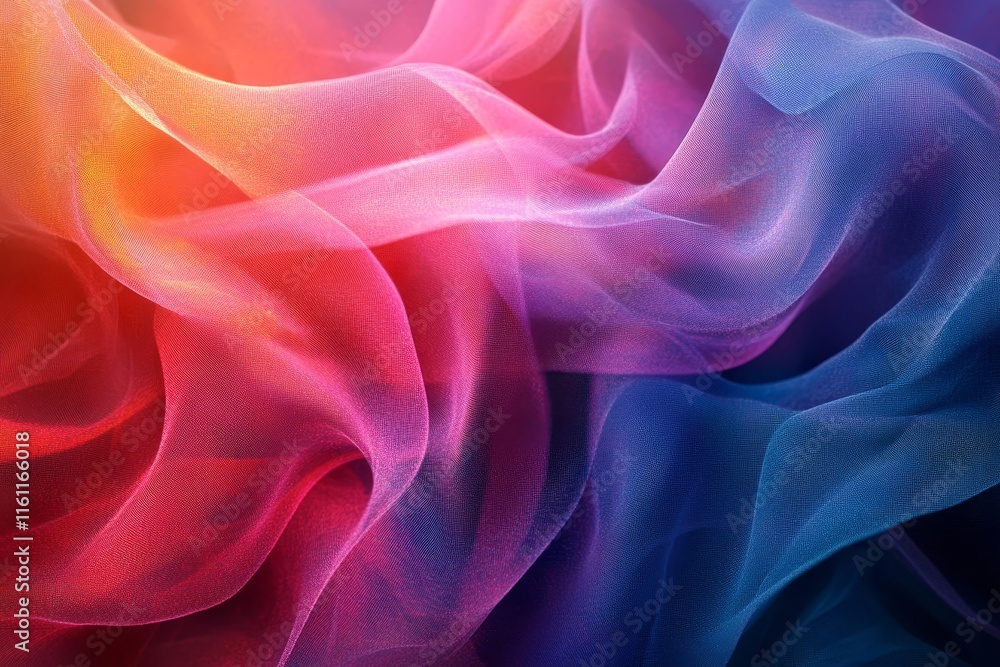 Obraz premium geometric forms ripple into dynamic radiant abstract designs., Generative AI