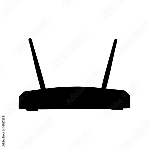 Wifi modem silhouette vector illustration design on white background.