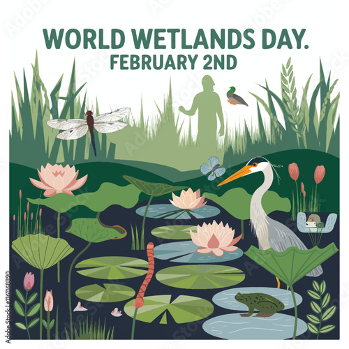 World Wetlands Day flyer,poster card design 7.eps