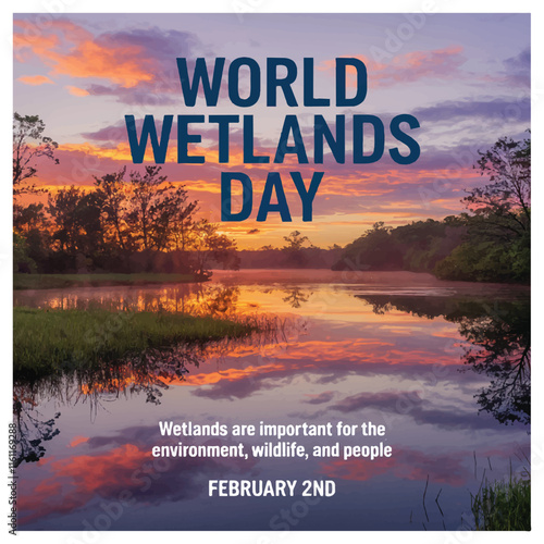 World Wetlands Day flyer,poster card design 8.eps