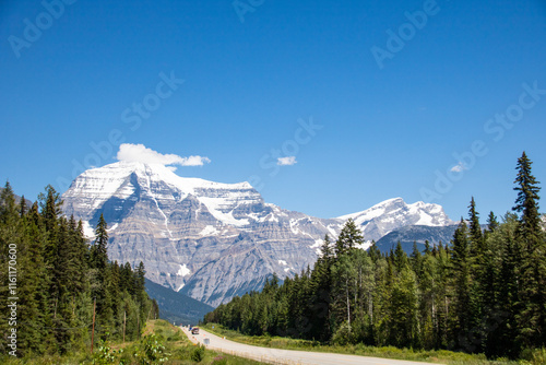 Mount Robson - the most prominent mountain in North America's Rocky Mountain range photo