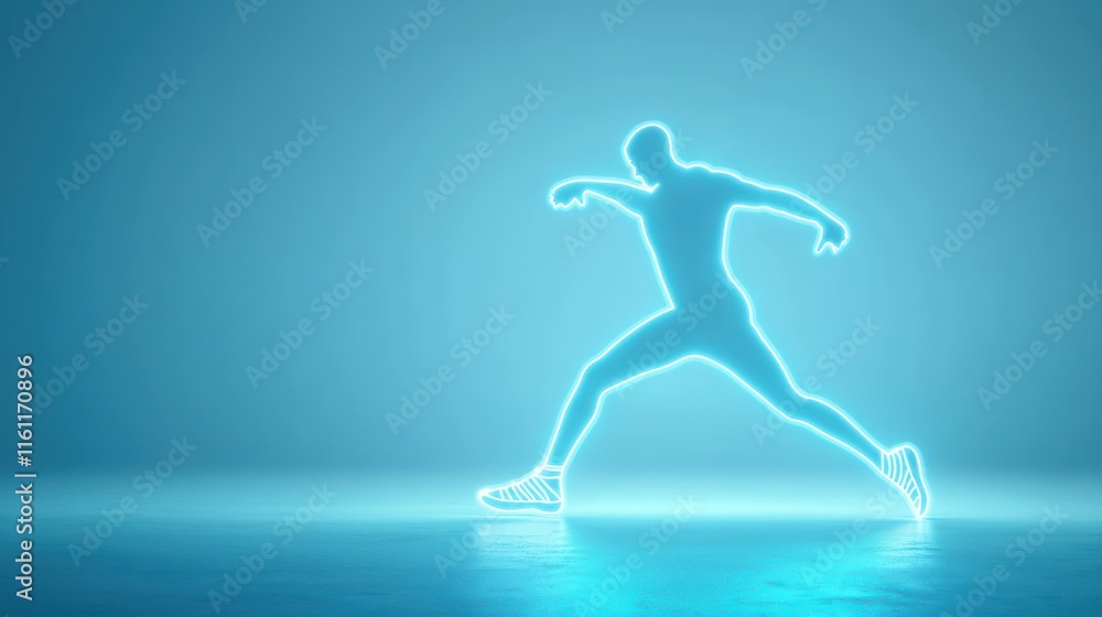 A silhouette of a dancer in motion, their body outlined by a single, continuous line of glowing neon light, creating a sense of fluidity and grace. A silhouette of a dancer in motion, their body outlined by a single, continuous line of glowing neon light, creating a sense of fluidity and grace.