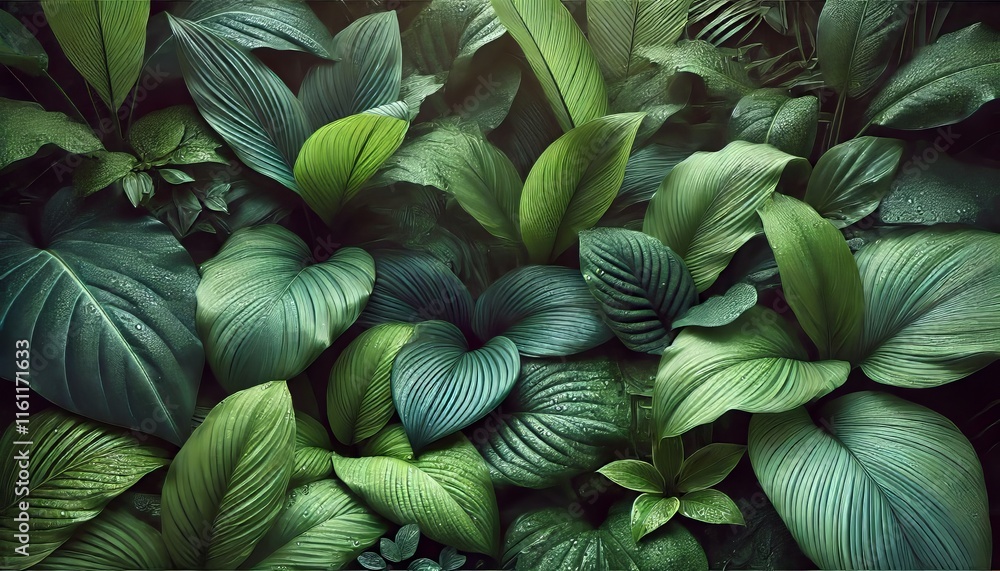 Naklejka premium Tropical Rainforest Leaf, isolated on a white background